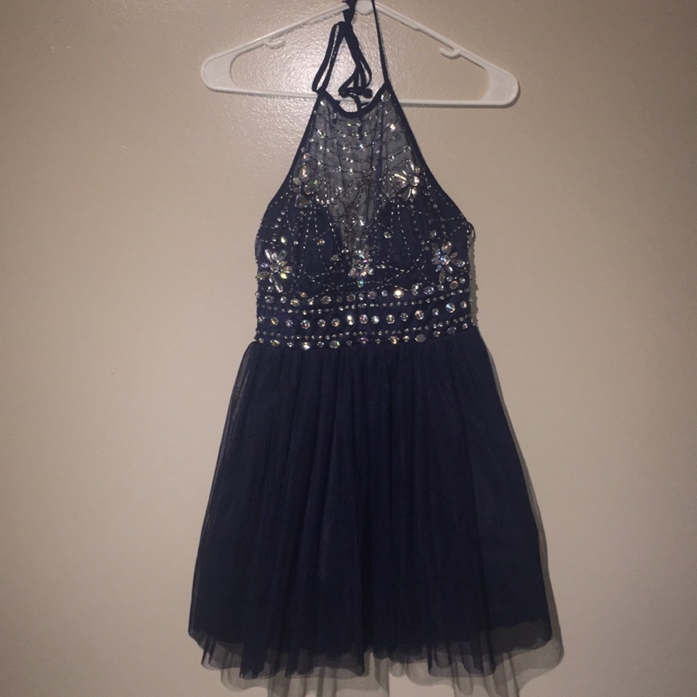 navy homecoming dress